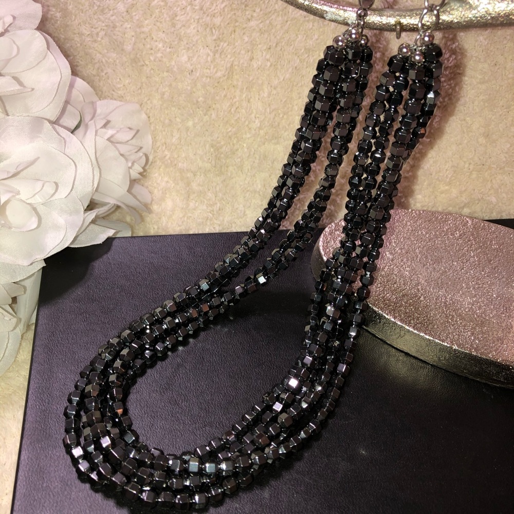 Hematite Multi Strand Necklace - image 5